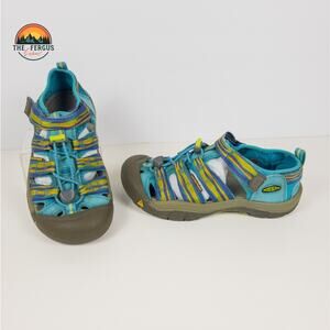 Kids Boy's Girl's KEEN Newport Water Sport Sandals Blue Green Size 3